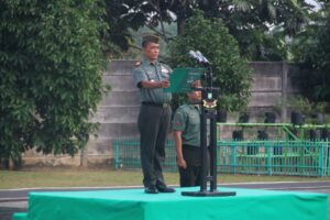 Upacara Bendera Mingguan Kodim 0429/Lamtim Tumbuhkan Jiwa Patriotisme Prajurit