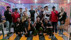 IPTU Rosali Kasatreskrim Polresta Metro, ngopi Bareng  Jurnalis