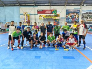 Jelang Porwanas, Tim Futsal PWI Lampung Jajal Lapangan Borneo Indoor Futsal