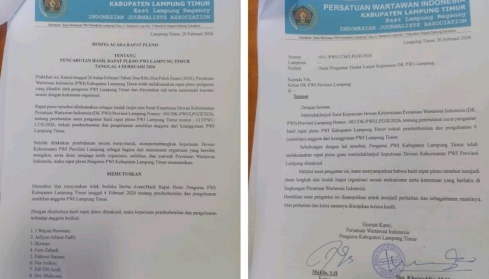 Blunder PWI Lamtim: Pecat 9 Anggota Tanpa Kewenangan, Dipaksa Cabut Keputusan